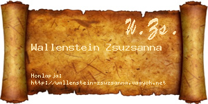 Wallenstein Zsuzsanna névjegykártya