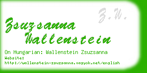 zsuzsanna wallenstein business card